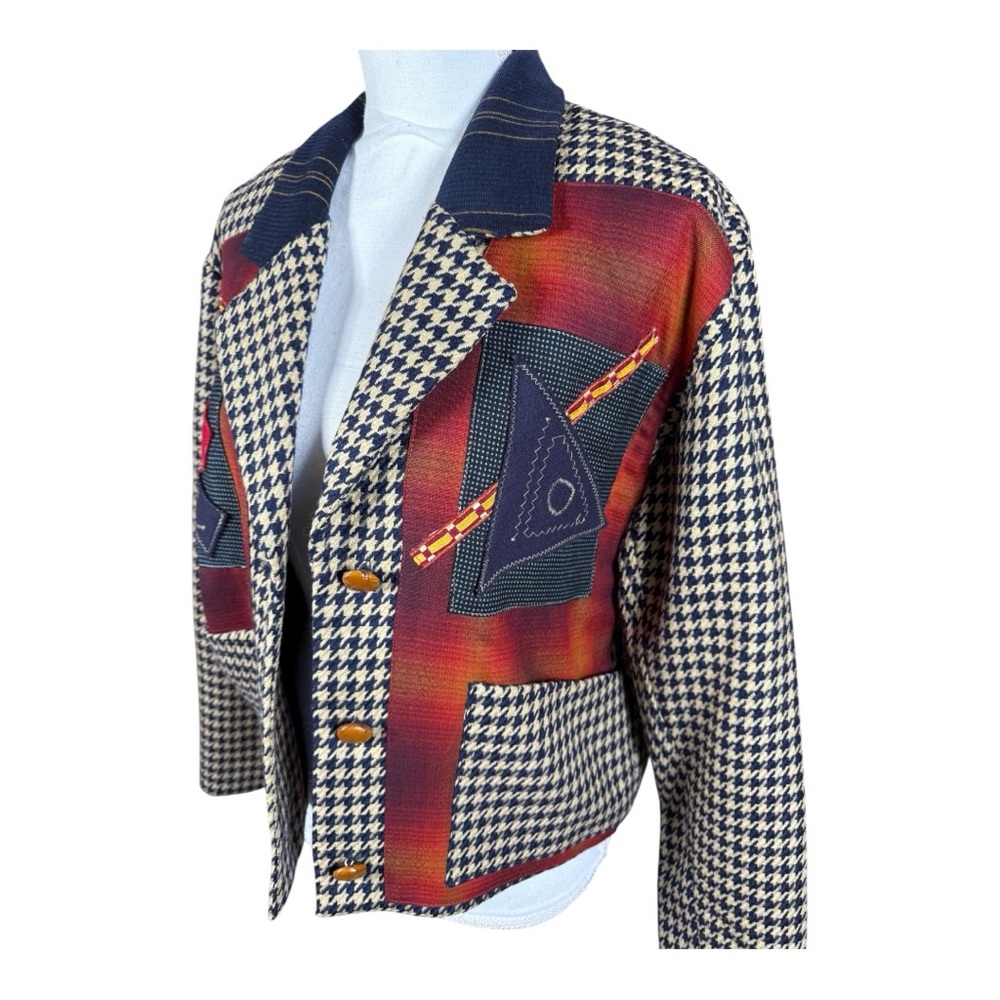 Canvas Backs Women's Multicolor Patchwork Blazer - image 2